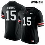 NCAA Ohio State Buckeyes Women's #15 Jaylen Harris Black Nike Football College Jersey MQZ4245UK